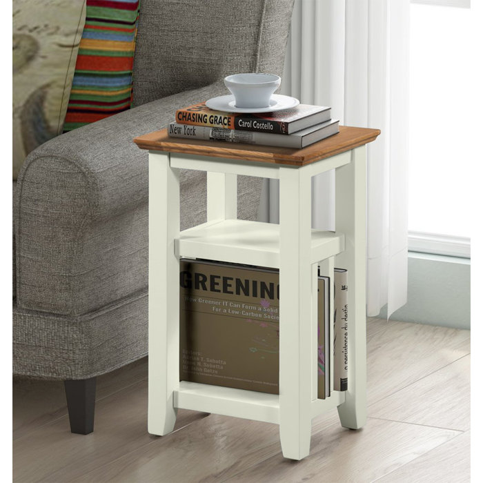 Fernleaf Eddie Green Off White Side Table & Reviews | Wayfair.co.uk